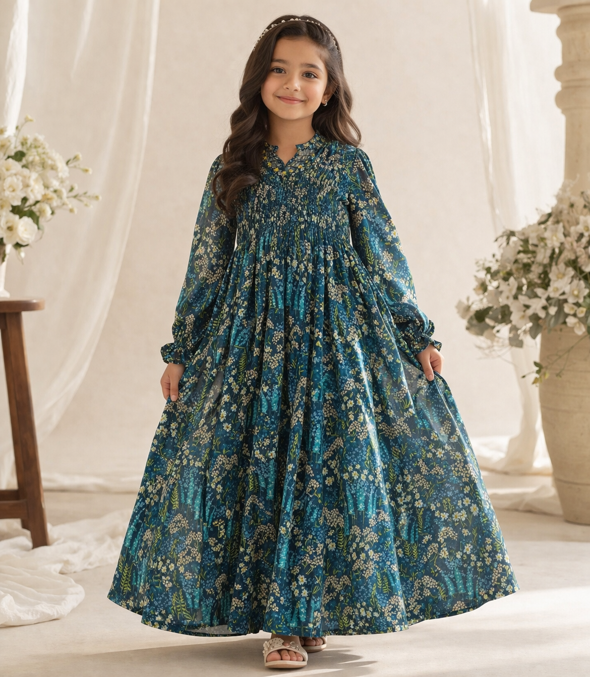 Floral Long Dress (Everyday Wear)