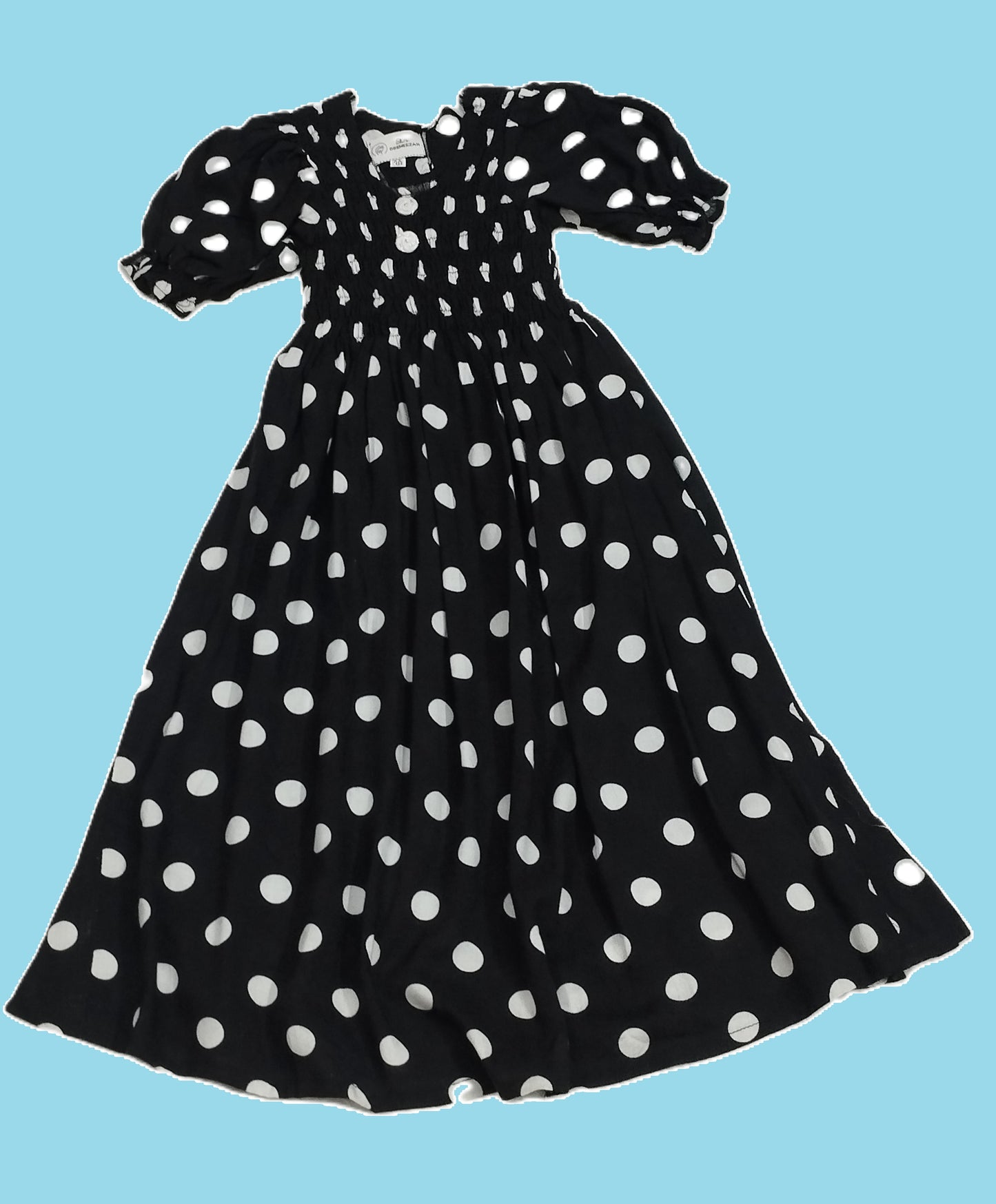 Dot Delight Linen Frock