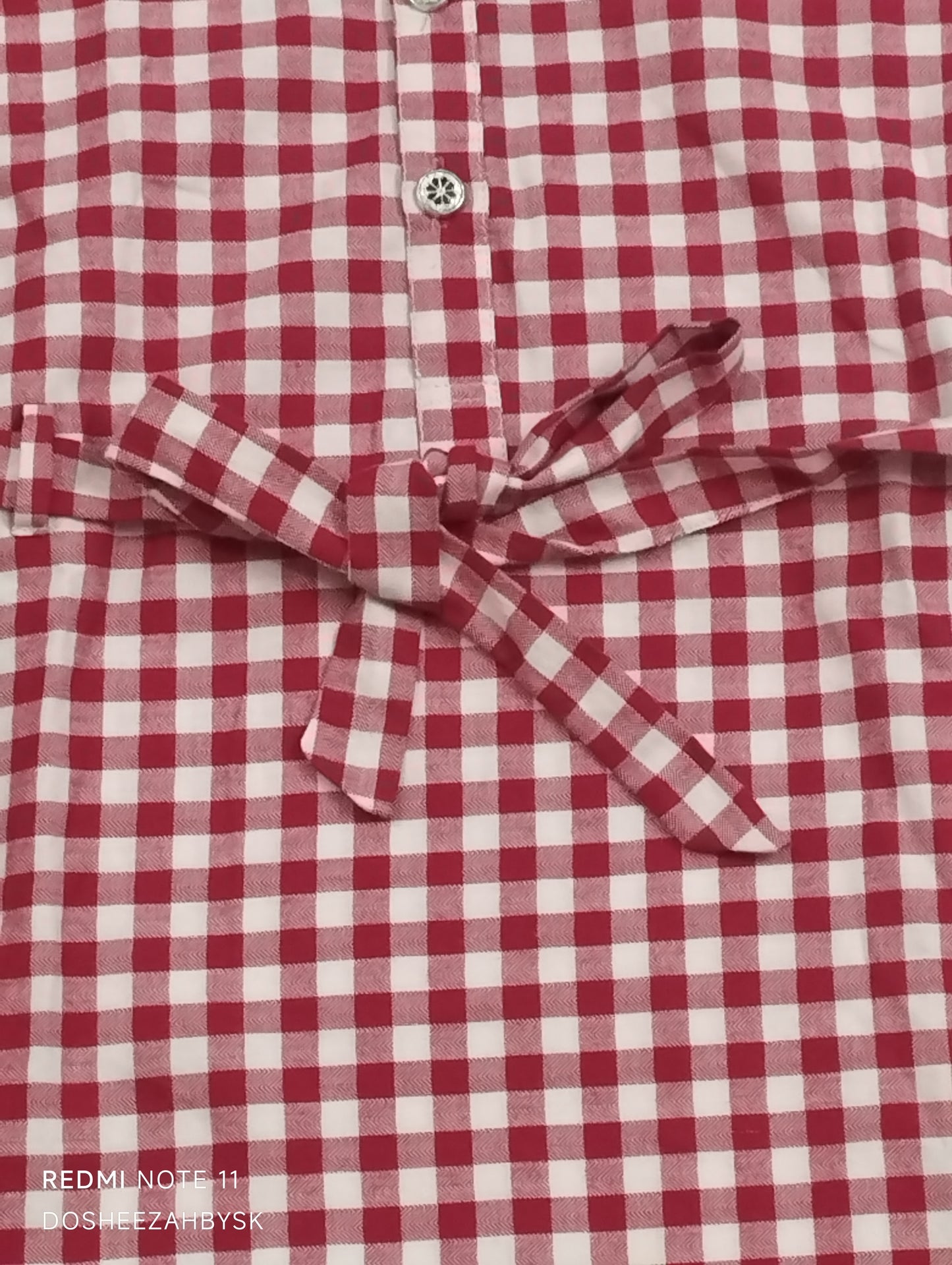 Red Gingham Cotton Top
