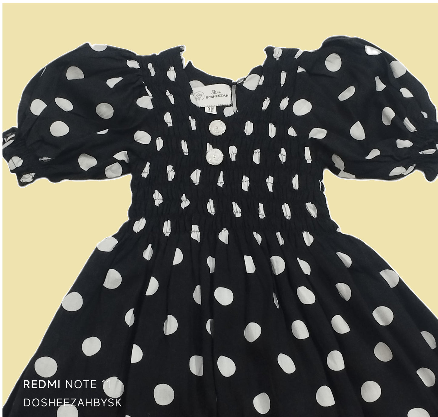 Dot Delight Linen Frock