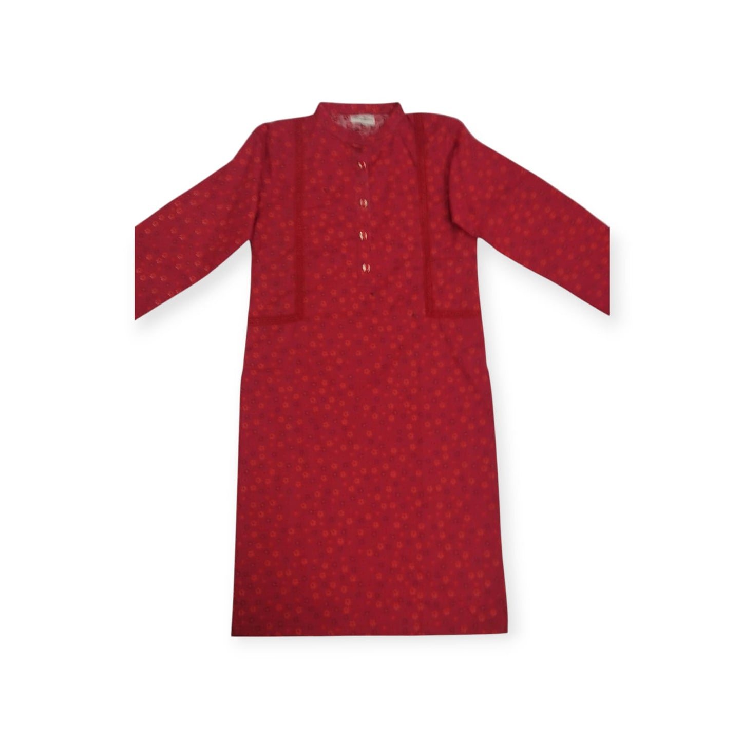 Traditional Grace Kurta Shalwar (Red)