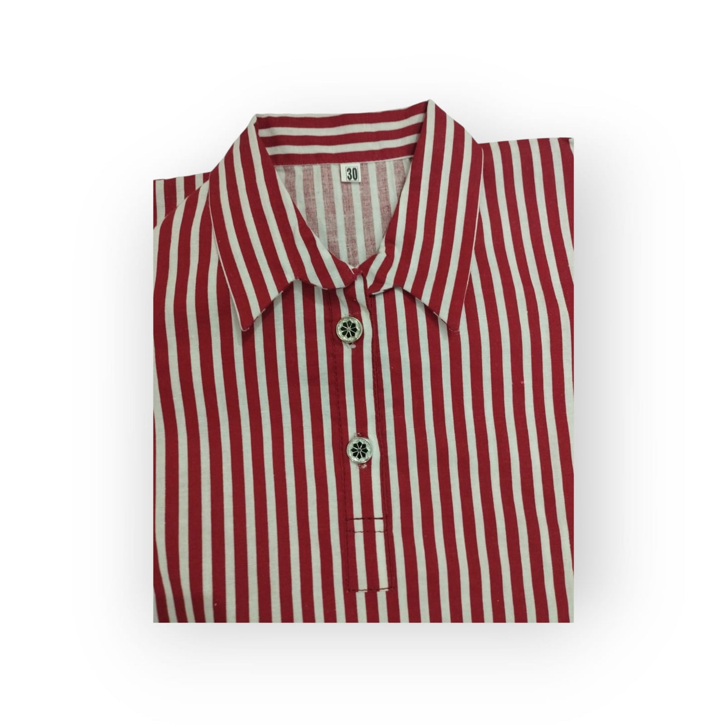 Festive Stripes Kurta Shalwar (red)