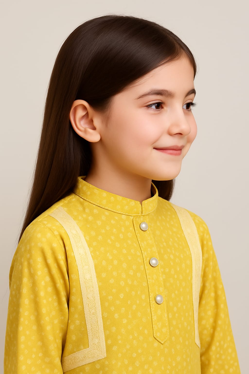 Traditional Grace Kurta Shalwar(yellow)
