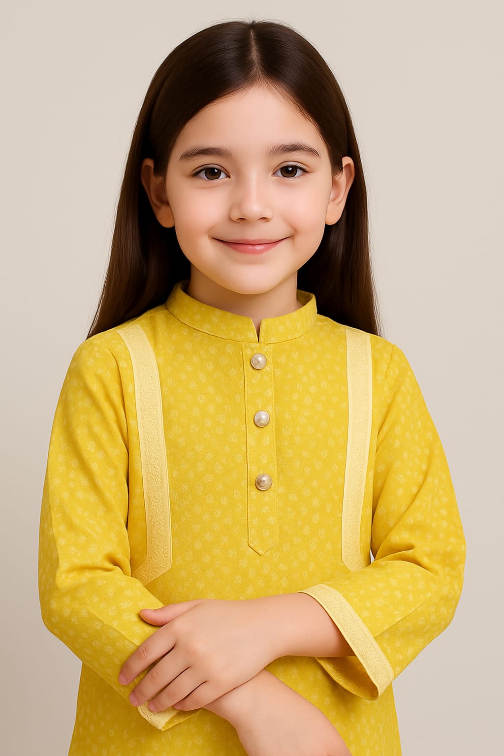 Traditional Grace Kurta Shalwar(yellow)