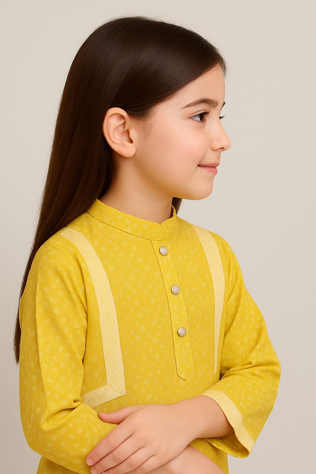 Traditional Grace Kurta Shalwar(yellow)