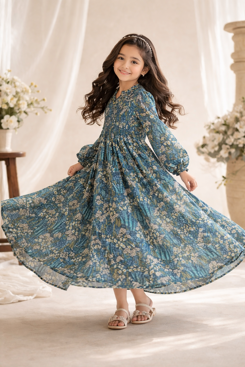 Floral Long Dress (Everyday Wear)